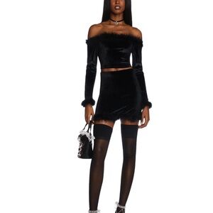 Sugar Thrillz fuzzy velvet set